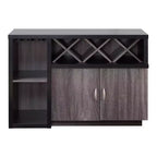 Alsco Buffet Server con Portabottiglie Grigio Anticatto/Quercia Chiaro - HOMES: Inside + Out