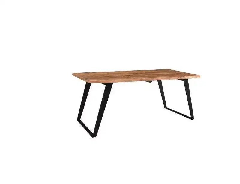 80" Solid Wood Live Edge Dining Table Brown - Timbergirl