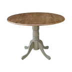 3pz Set da pranzo Mase con doppia ribalta da 42" con sedie laterali Emily Hickory - International Concepts