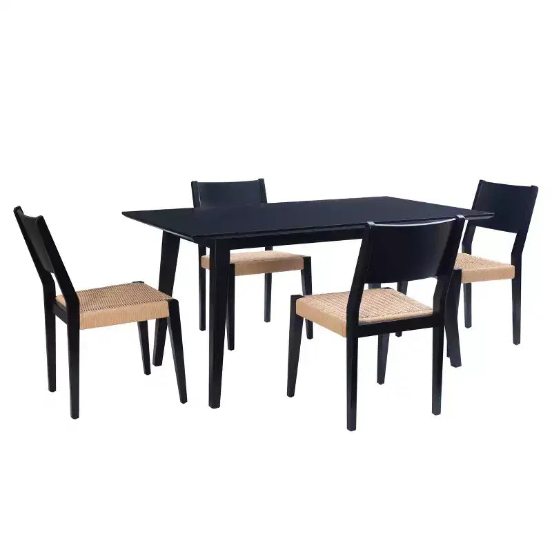 Powell 5pc Clara Dining Set Black