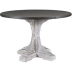 Boraam Serrano Round Dining Table Whitewash/Dark Brown