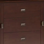Credenza buffet grande Stratford, marrone rossiccio - WyndenHall: Legno massello, 3 cassetti, 2 armadietti