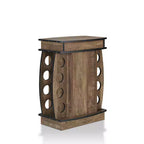 24/7 Shop At Home Mini Bar Bundti con Portabottiglie da 8 Slot in Rovere Recuperato: Ripiano Regolabile, Mobile Contenitore in MDF