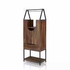 24/7 Shop At Home Mobile Cantinetta Meluse Multi Storage Legno Hickory Chiaro: Elegante Credenza da Pranzo, Bar e Cantina