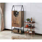 24/7 Shop At Home Mobile Cantinetta Meluse Multi Storage Legno Hickory Chiaro: Elegante Credenza da Pranzo, Bar e Cantina