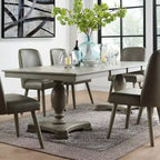 Tavolo da Pranzo Waylon 152-244 cm Rovere Grigio - Acme Furniture: Tavolo da Cucina per 6, Doppio Piedistallo