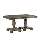 Tavolo da Pranzo Waylon 152-244 cm Rovere Grigio - Acme Furniture: Tavolo da Cucina per 6, Doppio Piedistallo