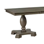 Tavolo da Pranzo Waylon 152-244 cm Rovere Grigio - Acme Furniture: Tavolo da Cucina per 6, Doppio Piedistallo