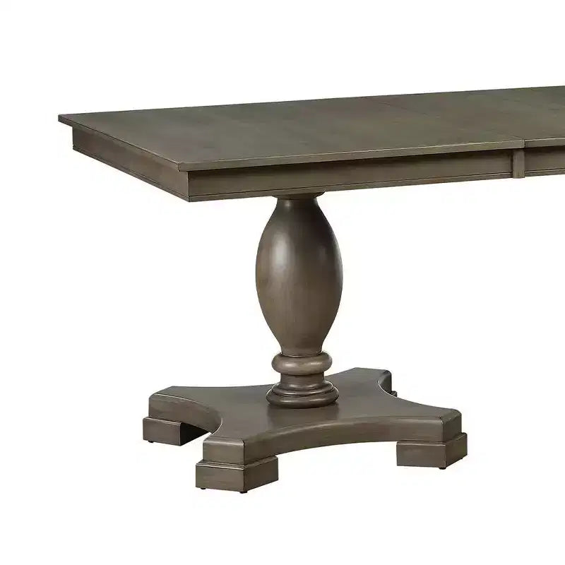 Tavolo da Pranzo Waylon 152-244 cm Rovere Grigio - Acme Furniture: Tavolo da Cucina per 6, Doppio Piedistallo