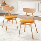 Set da pranzo rettangolare Buylateral Cadiz di metà secolo, 7 pezzi, naturale/arancione