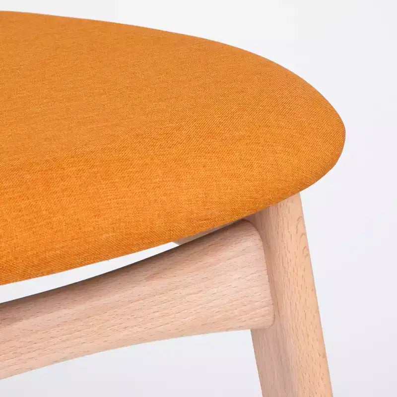 Set da pranzo rettangolare Buylateral Cadiz di metà secolo, 7 pezzi, naturale/arancione