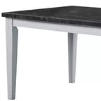 Acme Furniture Tavolo da Pranzo Lanton da 64" con Finitura Anticata Bianca Marmo