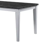 Acme Furniture Tavolo da Pranzo Lanton da 64" con Finitura Anticata Bianca Marmo