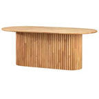 Lifestorey Layton Modern Oval Solid Wood Dining Table Natural