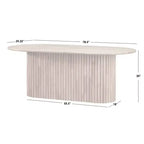 Tavolo da pranzo ovale moderno Lifestorey Layton in legno massello naturale