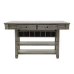 HOMES: Inside + Out Tavolo a mezza altezza Goldspark Transitional a 2 ripiani con cassetti e portabottiglie Grigio 152 cm: Tavolo da bar 76 x 152 cm