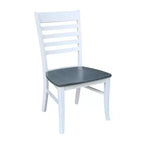 International Concepts 42" Carlisle Tavolo da pranzo a doppia ribalta con 4 sedie con schienale a pioli Bianco/Grigio Brughiera: Struttura in legno massello, Base a piedistallo