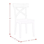 Set da pranzo 5 pezzi rotondo Keaton altezza standard con 4 sedie Beach - Picket House Furnishings: design rustico con piedistallo