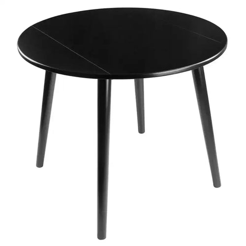 Tavolo da pranzo rotondo con ante a ribalta 36" Moreno nero - Winsome: salvaspazio, 4 posti