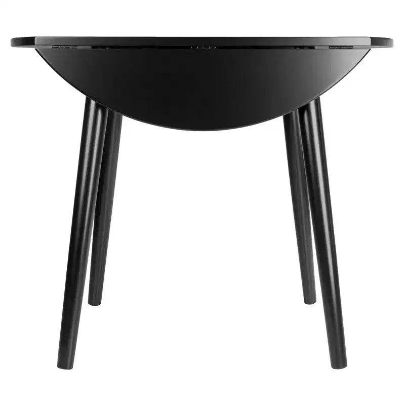 Tavolo da pranzo rotondo con ante a ribalta 36" Moreno nero - Winsome: salvaspazio, 4 posti