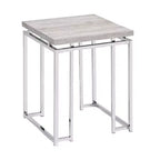 Basi per tavolo Chafik da 19" in rovere naturale/cromo - Acme Furniture
