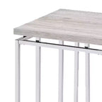 Basi per tavolo Chafik da 19" in rovere naturale/cromo - Acme Furniture