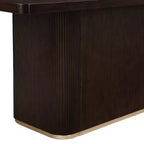 Christopher Knight Home Eloise Moderno Tavolo da Pranzo Rettangolare Sovradimensionato da 8 Posti 84" con Base a Piedistallo Marrone Scuro