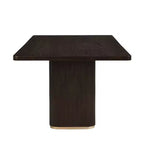 Christopher Knight Home Eloise Moderno Tavolo da Pranzo Rettangolare Sovradimensionato da 8 Posti 84" con Base a Piedistallo Marrone Scuro