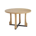 Christopher Knight Home Andrew 48" Rustic Criss Cross Frame Round Dining Table Natural Oak