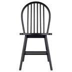 Set tavolo da pranzo Moreno 3 pezzi Nero - Winsome: Legno lucido, Rotondo con ante a ribalta, Stile transizionale, 4 posti, Gambe affusolate