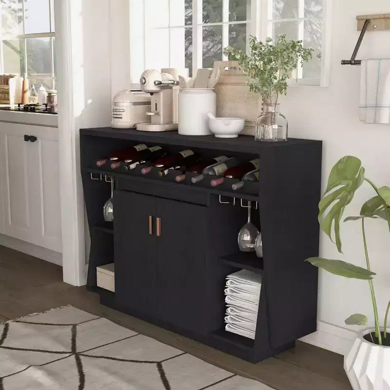 Veritte Contemporary 9 bottiglie Buffet Nero - miBasics