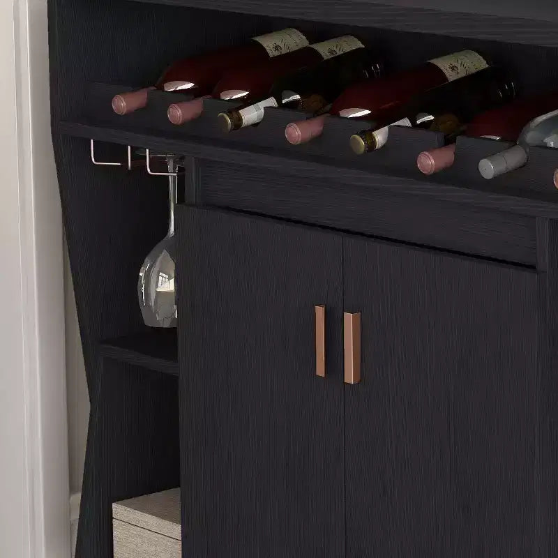 Veritte Contemporary 9 bottiglie Buffet Nero - miBasics