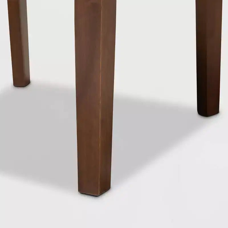 Set da pranzo in legno imbottito in tessuto Caron 5 pezzi grigio/noce - Baxton Studio: Tavolo moderno in legno di gomma e 4 sedie imbottite senza braccioli