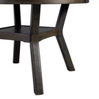 Set da pranzo Taylor a 5 pezzi, altezza standard, 4 sedie laterali in similpelle Noce - Picket House Furnishings: Tavolo rotondo, Struttura in legno di caucciù, Rivestimento in schiuma