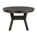 Set da pranzo Taylor a 5 pezzi, altezza standard, 4 sedie laterali in similpelle Noce - Picket House Furnishings: Tavolo rotondo, Struttura in legno di caucciù, Rivestimento in schiuma