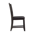 Set da pranzo Taylor a 5 pezzi, altezza standard, 4 sedie laterali in similpelle Noce - Picket House Furnishings: Tavolo rotondo, Struttura in legno di caucciù, Rivestimento in schiuma