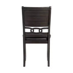 Set da pranzo Taylor a 5 pezzi, altezza standard, 4 sedie laterali in similpelle Noce - Picket House Furnishings: Tavolo rotondo, Struttura in legno di caucciù, Rivestimento in schiuma