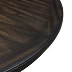 Set da pranzo Taylor a 5 pezzi, altezza standard, 4 sedie laterali in similpelle Noce - Picket House Furnishings: Tavolo rotondo, Struttura in legno di caucciù, Rivestimento in schiuma