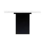 Tavolo da pranzo Picket House Furnishings Willow Marble altezza standard bianco: moderno, 6 posti, MDF e impiallacciatura in legno
