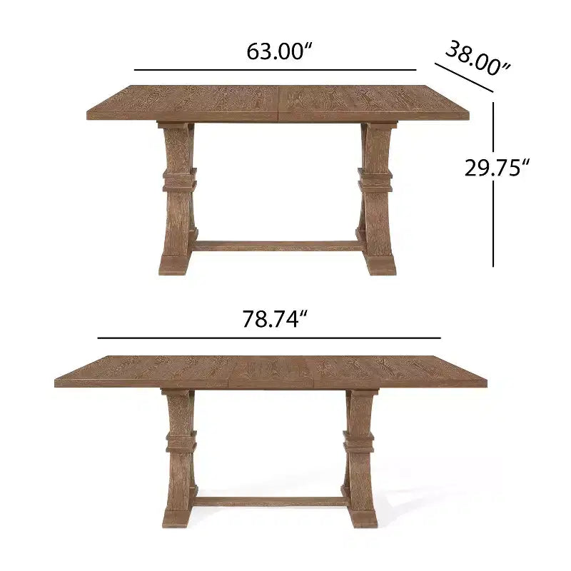 Set da pranzo espandibile Christopher Knight Home 7 pezzi Fernleaf imbottito, marrone naturale/frassino chiaro/tweed beige chiaro