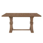Set da pranzo espandibile Christopher Knight Home 7 pezzi Fernleaf imbottito, marrone naturale/frassino chiaro/tweed beige chiaro