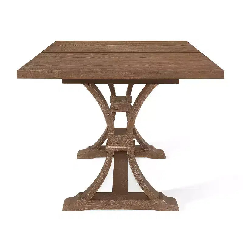 Set da pranzo espandibile Christopher Knight Home 7 pezzi Fernleaf imbottito, marrone naturale/frassino chiaro/tweed beige chiaro