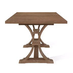 Set da pranzo espandibile Christopher Knight Home 7 pezzi Fernleaf imbottito, marrone naturale/frassino chiaro/tweed beige chiaro