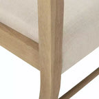 Set da pranzo espandibile Christopher Knight Home 7 pezzi Fernleaf imbottito, marrone naturale/frassino chiaro/tweed beige chiaro