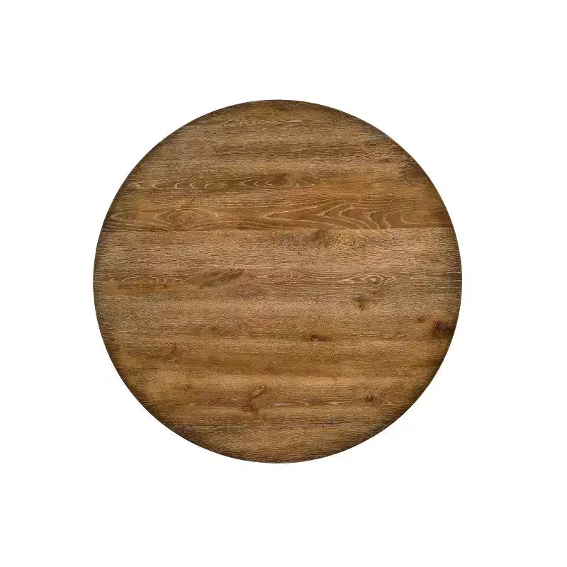 Tavolo da pranzo Wallace 48" in rovere invecchiato - Acme Furniture: Base a cavalletto, sedie imbottite in lino