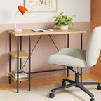 Scrivania in legno e metallo con ripiani colore naturale - Room Essentials™