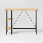 Scrivania in legno e metallo con ripiani colore naturale - Room Essentials™