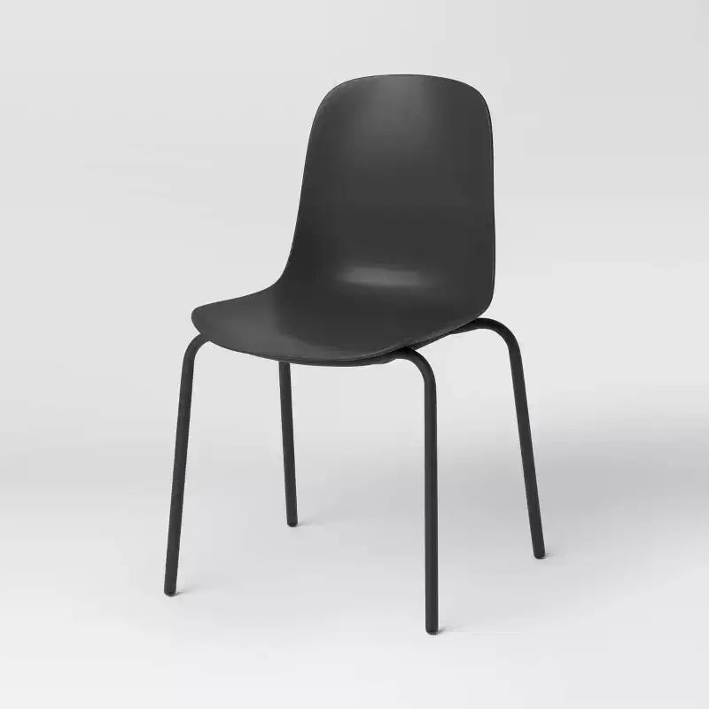Sedie da pranzo 4 pezzi nere - Room Essentials™: struttura in metallo, senza braccioli, finitura verniciata a polvere