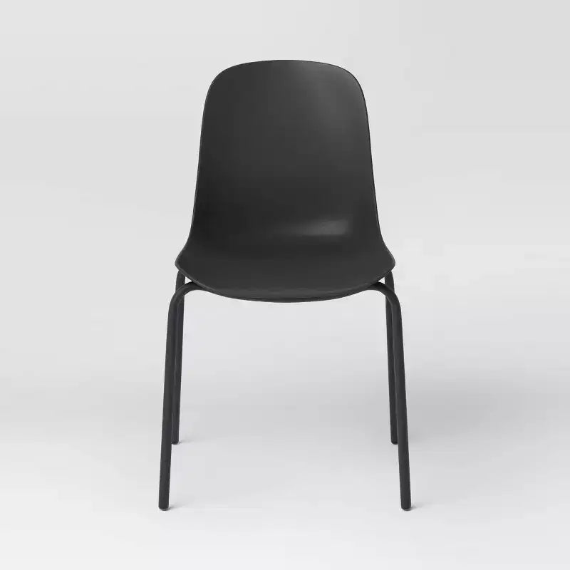 Sedie da pranzo 4 pezzi nere - Room Essentials™: struttura in metallo, senza braccioli, finitura verniciata a polvere