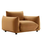 Poltrona Copious Performance Velvet Cognac - Modway: Grande, da interno, resistente alle macchie